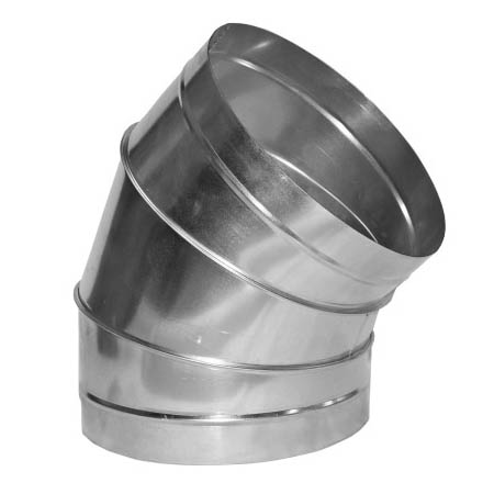 Отвод 45° Ø315 оцинк. сталь