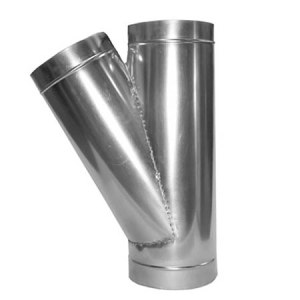 Тройник 45° Ø400 мм оцинкованный Ванвент для круглых воздуховодов